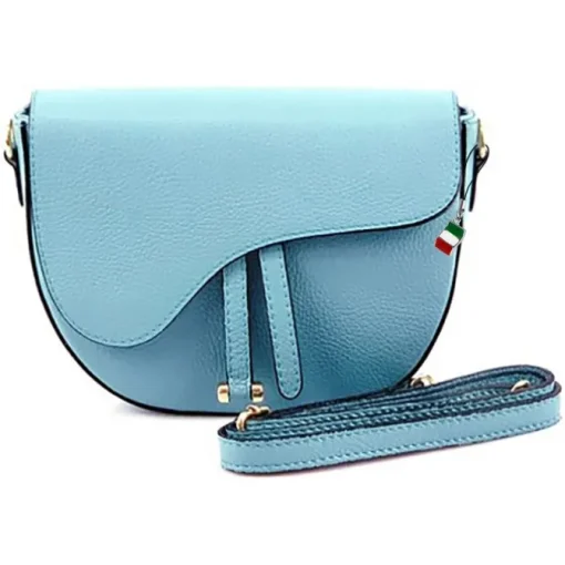 Florence Damen Satteltasche Echtleder hellblau OTF810H