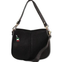 Florence Damen Satteltasche Echtleder schwarz OTM104S