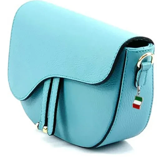 Florence Damen Satteltasche Echtleder hellblau OTF810H