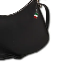 Florence Damen Satteltasche Ösen Echtleder schwarz OTM809S