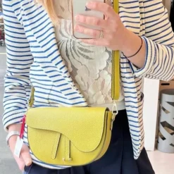Florence Damen Satteltasche Echtleder hellblau OTF810H