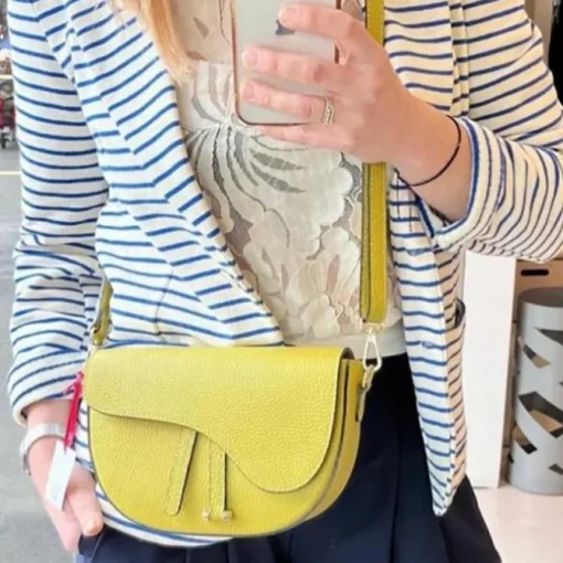 Florence Damen Satteltasche Echtleder hellblau OTF810H