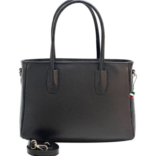Florence Damen Schultertasche Leder Tasche schwarz OTF167S1