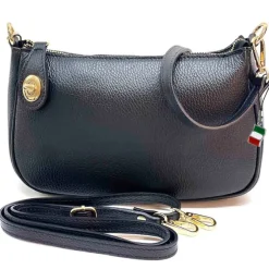 Florence Damen Schultertasche Leder Tasche schwarz OTF840S1
