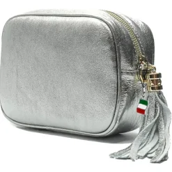Florence Damen Tasche Echtleder silber metallic OTF811J