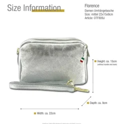 Florence Damen Tasche Echtleder silber OTF809J