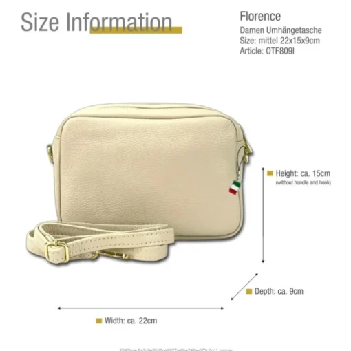 Florence Damen Tasche Echtleder beige OTF809I