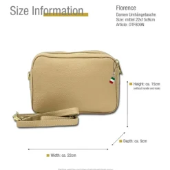 Florence Damen Tasche Echtleder taupe OTF809N