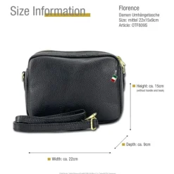 Florence Damen Tasche Echtleder schwarz OTF809S