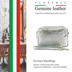 Florence Damen Tasche Echtleder silber OTF809J