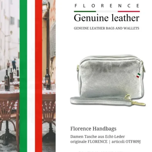 Florence Damen Tasche Echtleder silber OTF809J