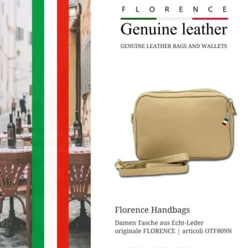 Florence Damen Tasche Echtleder taupe OTF809N