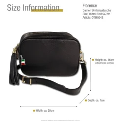 Florence Damen Tasche Echtleder schwarz OTM804S