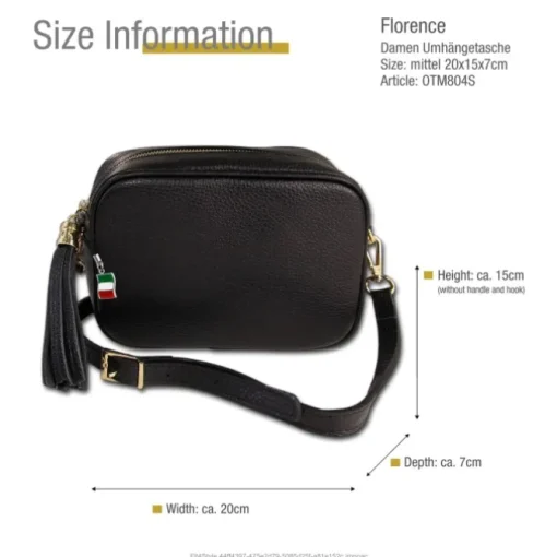 Florence Damen Tasche Echtleder schwarz OTM804S
