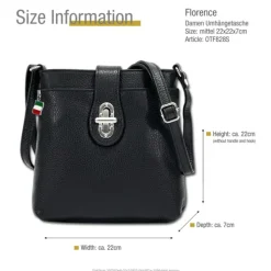 Florence Damen Tasche Echtleder schwarz OTF828S