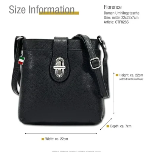 Florence Damen Tasche Echtleder schwarz OTF828S