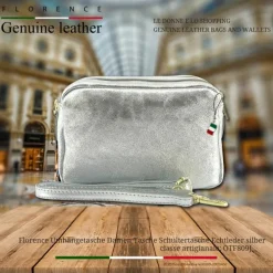 Florence Damen Tasche Echtleder silber OTF809J