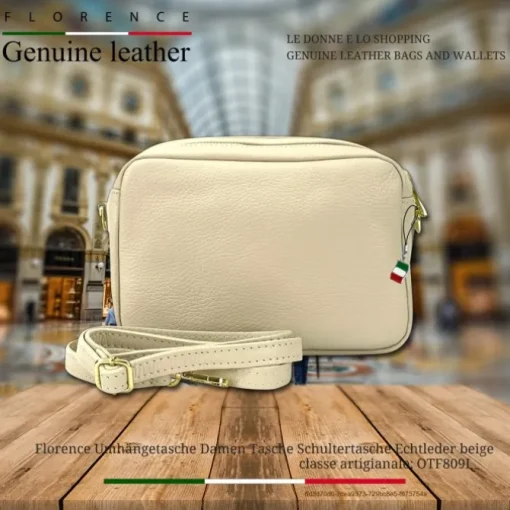 Florence Damen Tasche Echtleder beige OTF809I