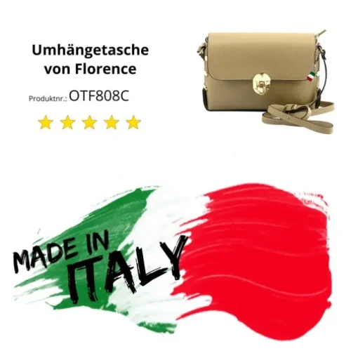 Florence Damen Tasche Echtleder taupe OTF808C