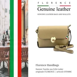 Florence Damen Tasche Echtleder taupe OTF808C