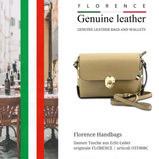 Florence Damen Tasche Echtleder taupe OTF808C