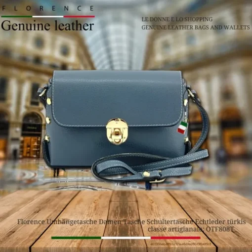 Florence Damen Tasche Echtleder türkis OTF808T