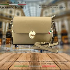 Florence Damen Tasche Echtleder taupe OTF808C