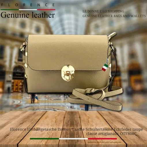 Florence Damen Tasche Echtleder taupe OTF808C