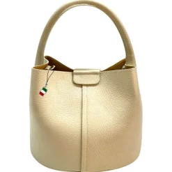 Florence Damen Umhängetasche Leder Tasche beige OTF169I1