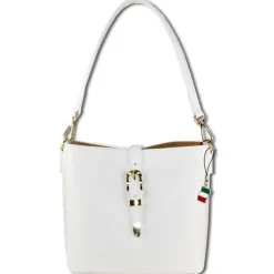 Florence Damen Umhängetasche Leder Tasche weiß OTM812W