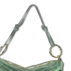 Florence Damen Umhängetasche Leder Tasche hellgrün, mint OTM111G