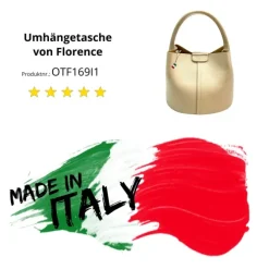 Florence Damen Umhängetasche Leder Tasche beige OTF169I1
