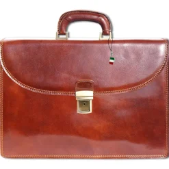 Florence Echtleder Aktentasche Herren Damen braun Businesstasche OTF151N