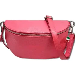 Florence Echtleder Bauchtasche groß Damen rot Jugend OTF825E