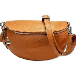 Florence Echtleder Bauchtasche groß Damen braun/tan Jugend OTF825C