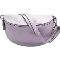 Florence Echtleder Bauchtasche groß Damen rosa Jugend OTF825A