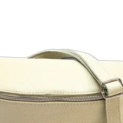 Florence Echtleder Bauchtasche groß Damen beige Jugend OTF825I