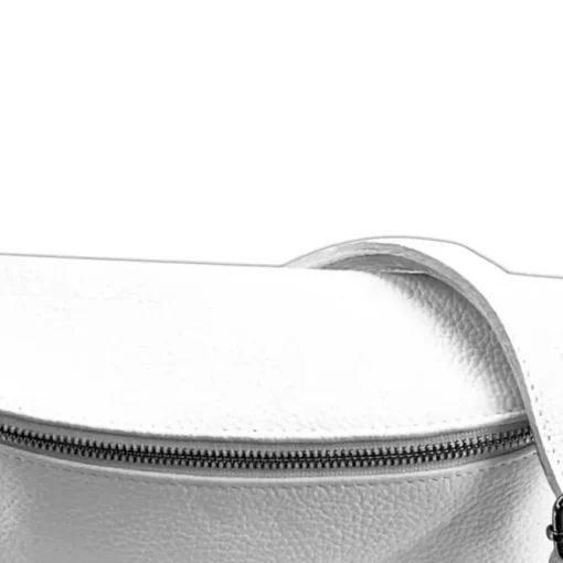 Florence Echtleder Bauchtasche groß Damen weiß Jugend OTF825W