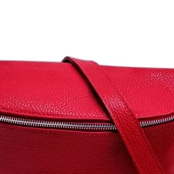Florence Echtleder Bauchtasche groß Damen rot Jugend OTF825R