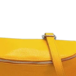 Florence Echtleder Bauchtasche groß Damen gelb Jugend OTF825Y