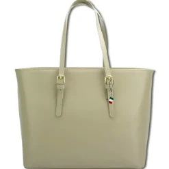 Florence Echtleder Damen taupe Businesstasche Shopper OTF127K