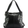 Florence Echtleder Damen schwarz Henkeltasche Shopper OTF136S
