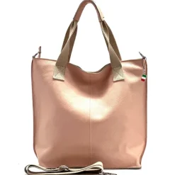 Florence Echtleder Damen rosa Shopper OTF161A