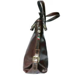 Florence Echtleder Damen braun Henkeltasche Shopper OTF136N