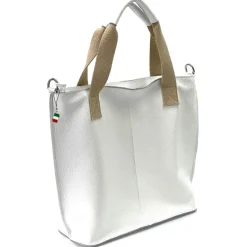 Florence Echtleder Damen weiß Shopper OTF161W