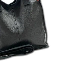 Florence Echtleder Damen schwarz Shopper OTF161S