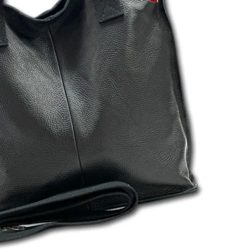 Florence Echtleder Damen schwarz Shopper OTF161S