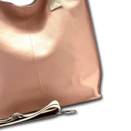Florence Echtleder Damen rosa Shopper OTF161A