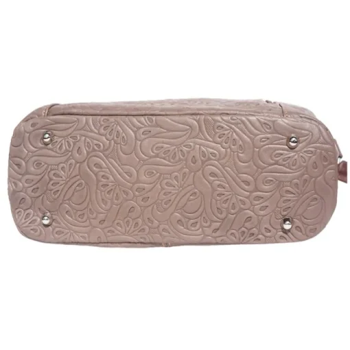 Florence Echtleder Damen taupe braun Henkeltasche OTF130C