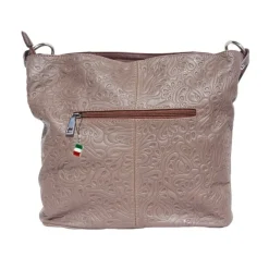 Florence Echtleder Damen taupe braun Henkeltasche OTF130C